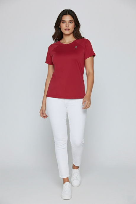 Zelocity Quick Dry Relaxed Top - Deep Claret — image 5